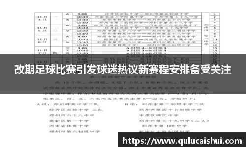 改期足球比赛引发球迷热议新赛程安排备受关注